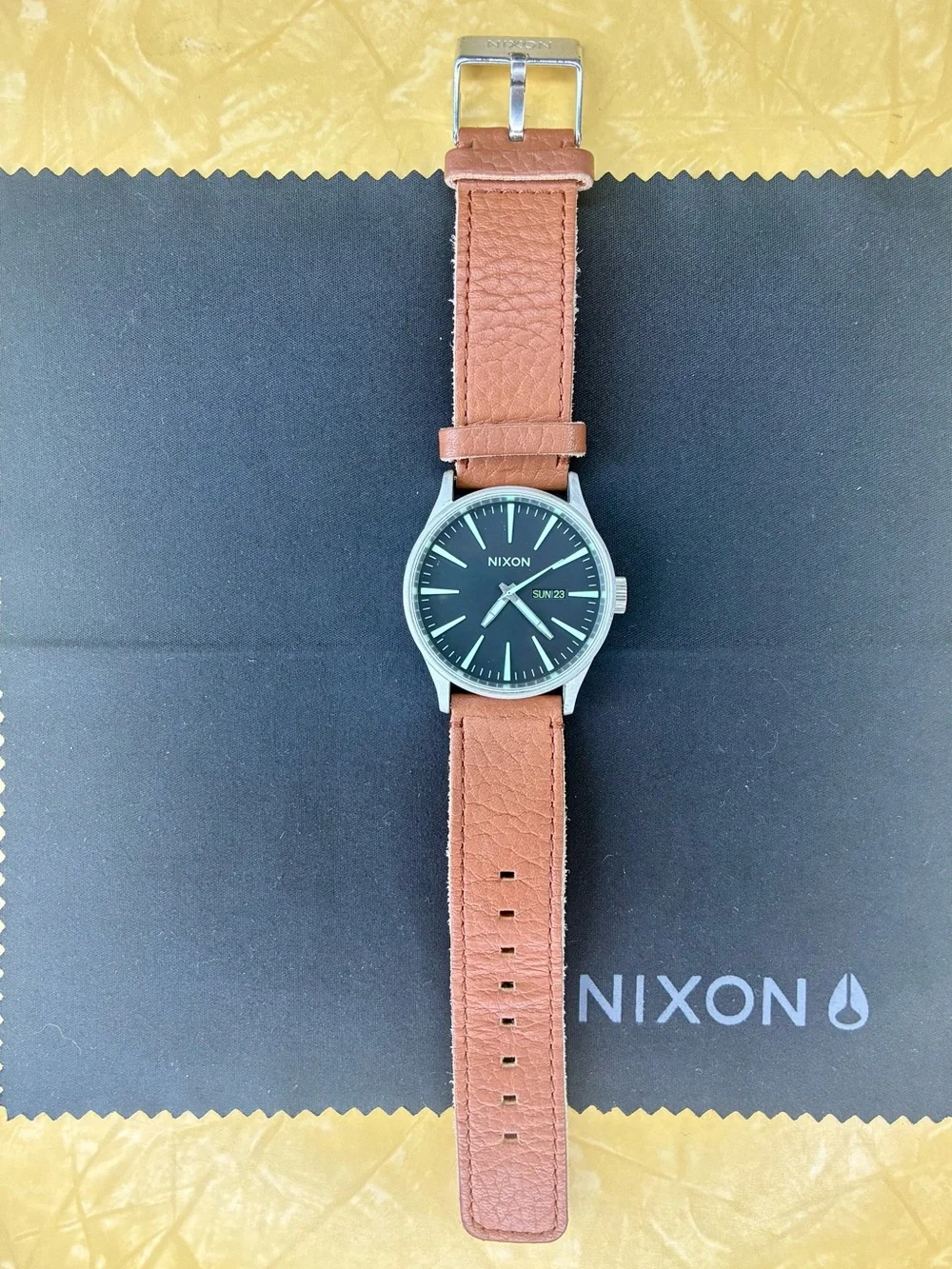 Nixon The Sentry Leather Watch